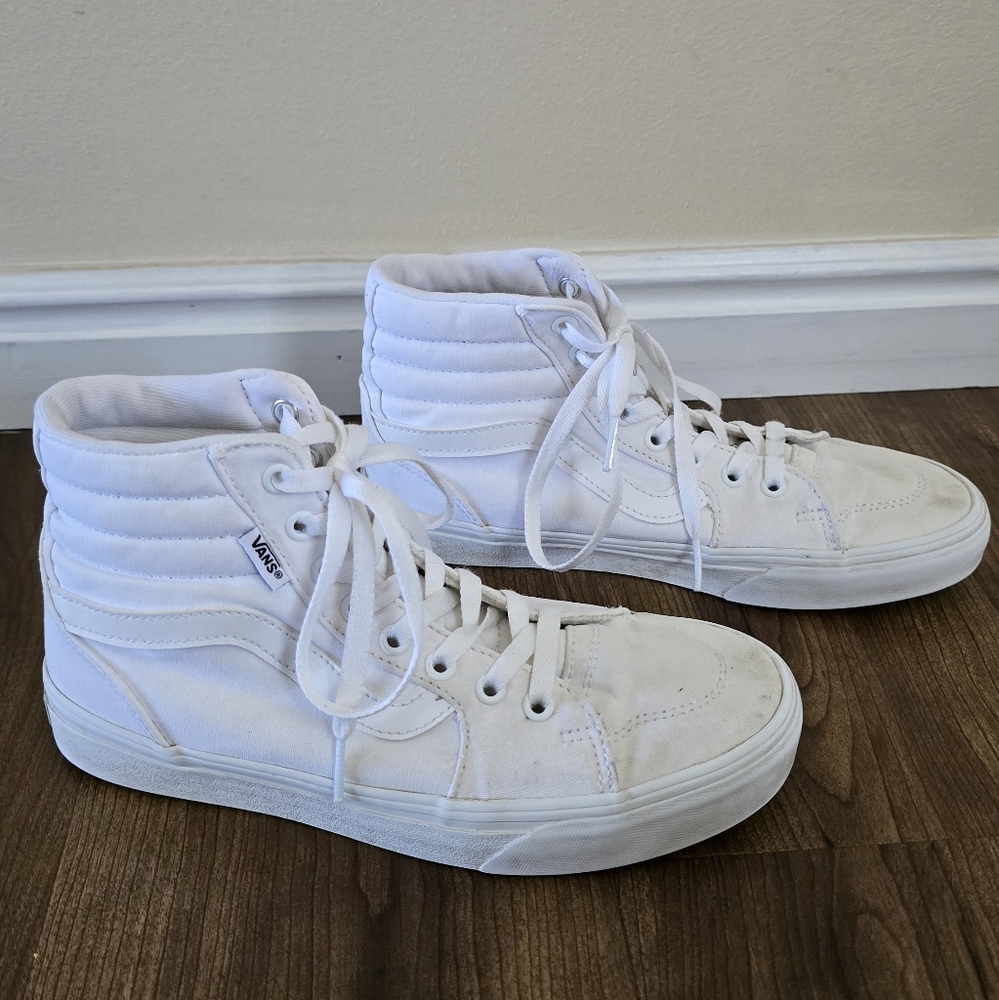 Vans White High-Top Sneakers